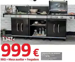 Bauhaus Cook in garden - bbq + mesa auxiliar + fregadero oferta