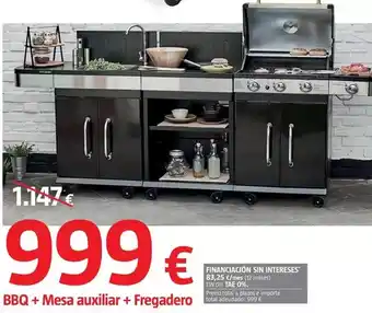 Bauhaus Cook in garden - bbq + mesa auxiliar + fregadero oferta