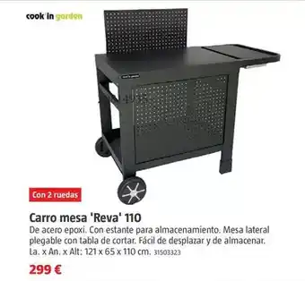 Bauhaus Cook in garden - carro mesa 'reva' 110 oferta