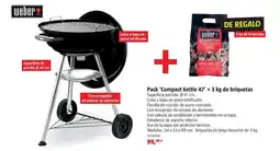 Bauhaus Weber - pack 'compact kettle 47' + 3 kg de briquetas oferta