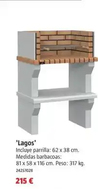 Bauhaus Barbacoa de obra 'lagos' oferta