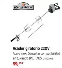 Bauhaus Kingston - asador giratorio 220v oferta