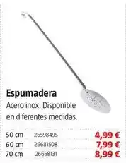 Bauhaus Espumadera inox 50cm oferta