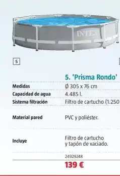 Bauhaus Intex - prisma rondo oferta
