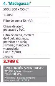 Bauhaus Piscinas de acero enterradas 'sumatra' oferta
