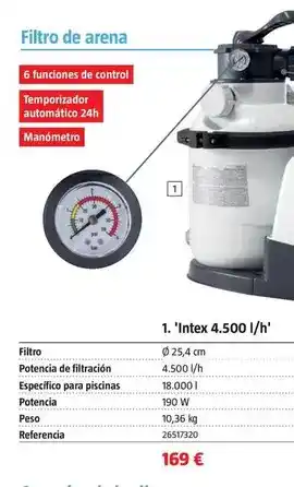 Bauhaus Intex - filtro de arena 4.500 l/h oferta