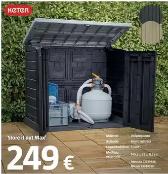Bauhaus Keter - armarios de jardin store it out max oferta