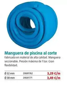Bauhaus Manguera de piscina al corte oferta