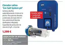 Bauhaus Clorador salino ' gre salt system ph' oferta