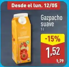 ALDI Gazpacho suave oferta