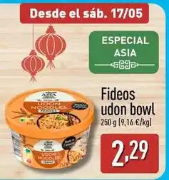 ALDI Asia green garden - fideos udon bowl oferta