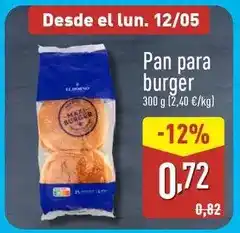 ALDI Pan para burger oferta