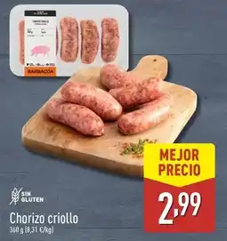 ALDI Chorizo criollo oferta