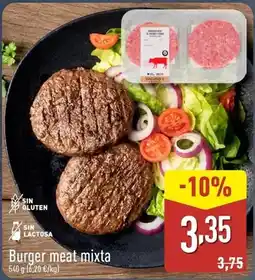 ALDI Burger meat mixta oferta