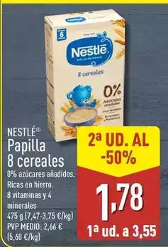 ALDI Nestlé - papilla 8 cereales oferta