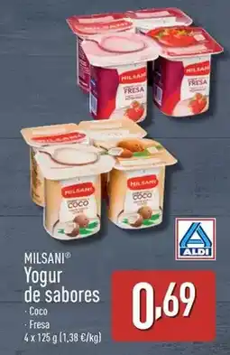 ALDI Milsani - yogur de sabores oferta