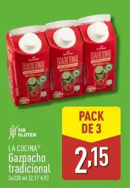 ALDI La cocina - gazpacho tradicional oferta