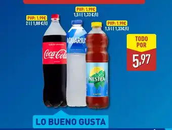 ALDI Coca-cola/aquarius/nestea - bebidas oferta