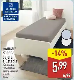 ALDI Novitesse - sabana bajera ajustable oferta