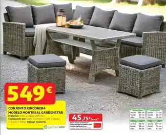 Alcampo Montreal - conjunto rinconera modelo montreal oferta