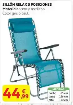 Alcampo Relax - sillon 5 posiciones oferta