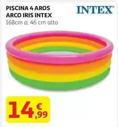 Alcampo Intex - piscina 4 aros arco iris oferta