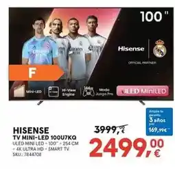 Worten Hisense - tv mini-led 100u7kq oferta