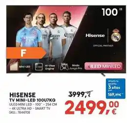 Worten Hisense - tv mini-led 100u7kq oferta