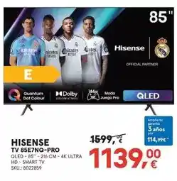 Worten Hisense - tv 85e7q-pro oferta