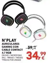 Worten Auriculares gaming con cable contact 4.7 rgb oferta