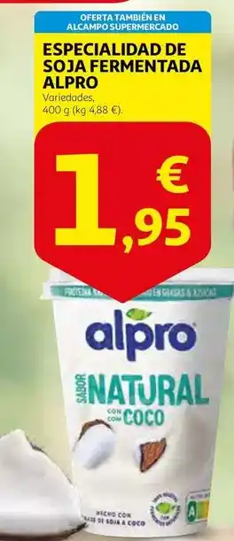 Alcampo Alpro - especi alaud de soja fermentada oferta