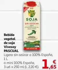 Alcampo Vive - bebida vegetal de soja soy oferta