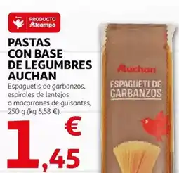 Alcampo Auchan - pastas con base de legumbres oferta