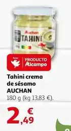 Alcampo Auchan - tahini crema de sésamo oferta