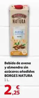 Alcampo Borges - bebida de avena y almendra sin azucares anadidos oferta
