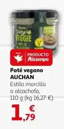 Alcampo Auchan - pate vegano oferta