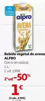 Alcampo Alpro - bebida vegetal de avena oferta