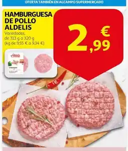 Alcampo Alcampo - hamburguesa de pollo oferta