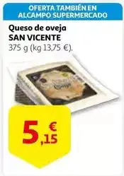 Alcampo San vicente - queso de oveja oferta