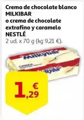 Alcampo Nestlé - crema de chocolate blanco milkibar o crema de chocolate extrafino y caramelo oferta