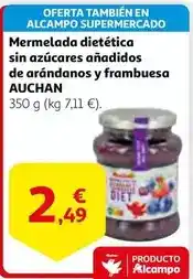 Alcampo Auchan - mermelada dietetica sin azucares anadidos de arandanos y frambuesa oferta