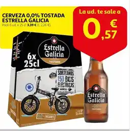 Alcampo Estrella galicia - cerveza 0.0% tostada oferta