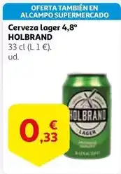 Alcampo Holbrand - cerveza lager 4,8° oferta