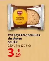 Alcampo Schär - pan payes con semillas sin gluten oferta