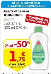 Alcampo Johnson's - aceite aloe vera oferta