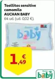 Alcampo Auchan - toallitas sensitive camomila oferta