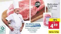 Lidl Media cabeza de lomo muy jugosa oferta