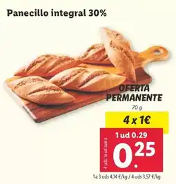 Lidl Panecillo integral 30% oferta