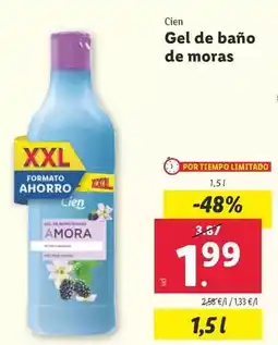 Lidl Cien - gel de bano de moras oferta