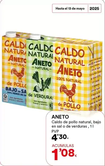 SUPER AMARA Aneto - caldo de pollo natural, bajo en sal o de verduras oferta
